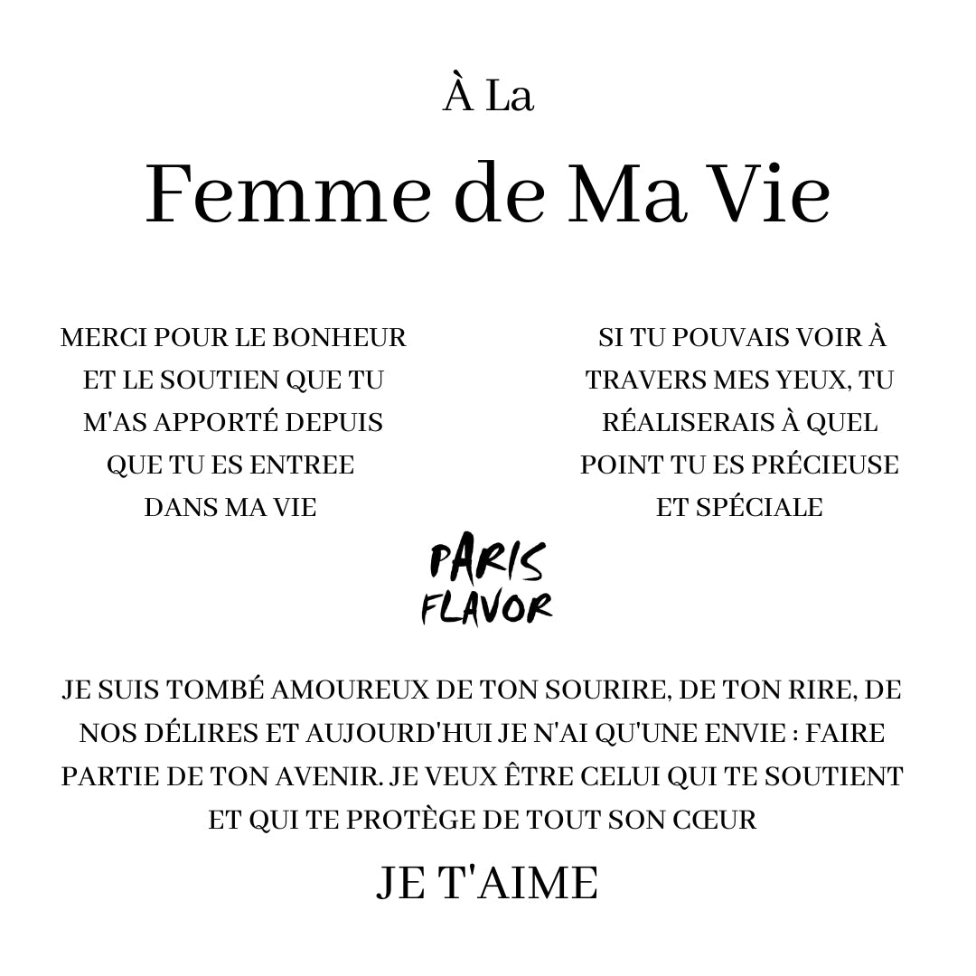 Coffret Collier « À la Femme de Ma Vie »