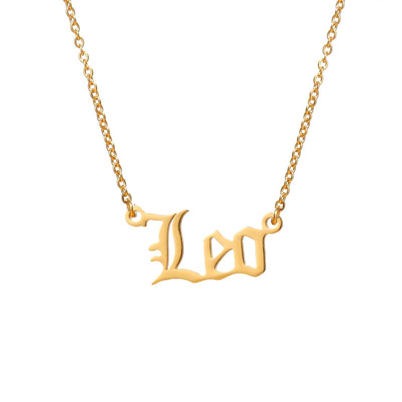 Collier Zodiac Old English Paris Flavor Lion