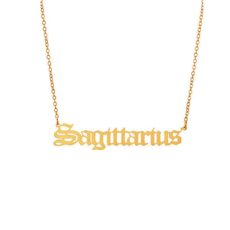 Collier Zodiac Old English Paris Flavor Sagittaire
