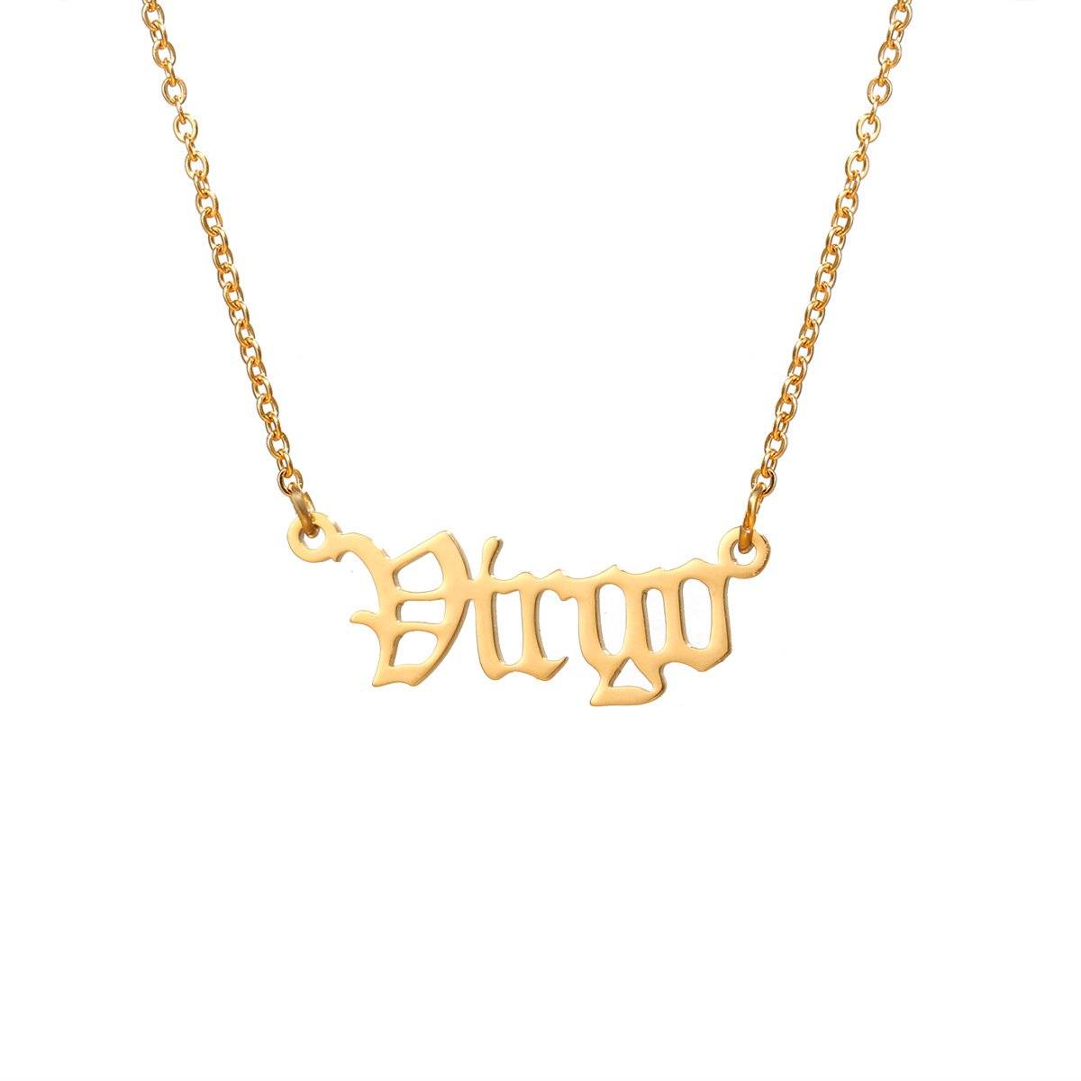 Collier Zodiac Old English Paris Flavor Vierge