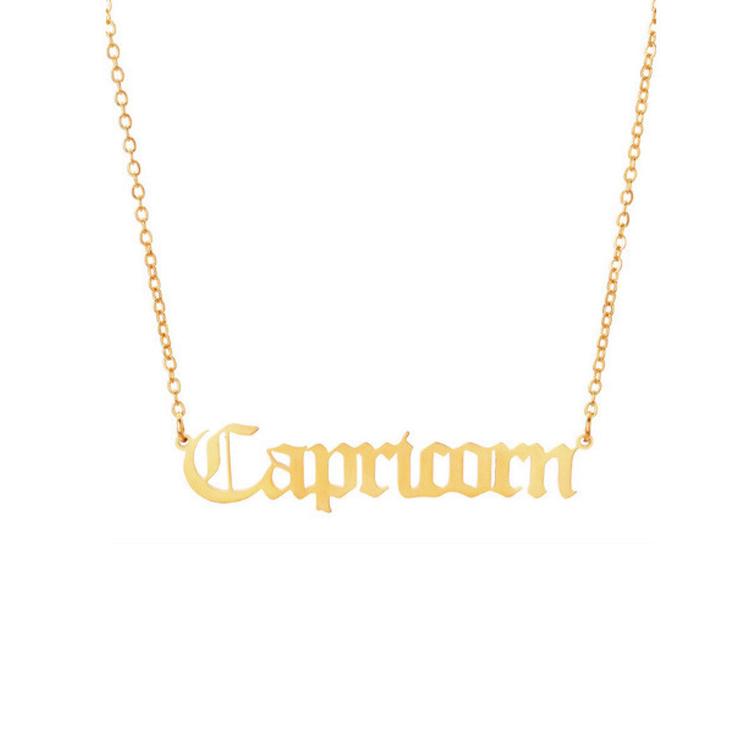Collier Zodiac Old English Paris Flavor Capricorne 