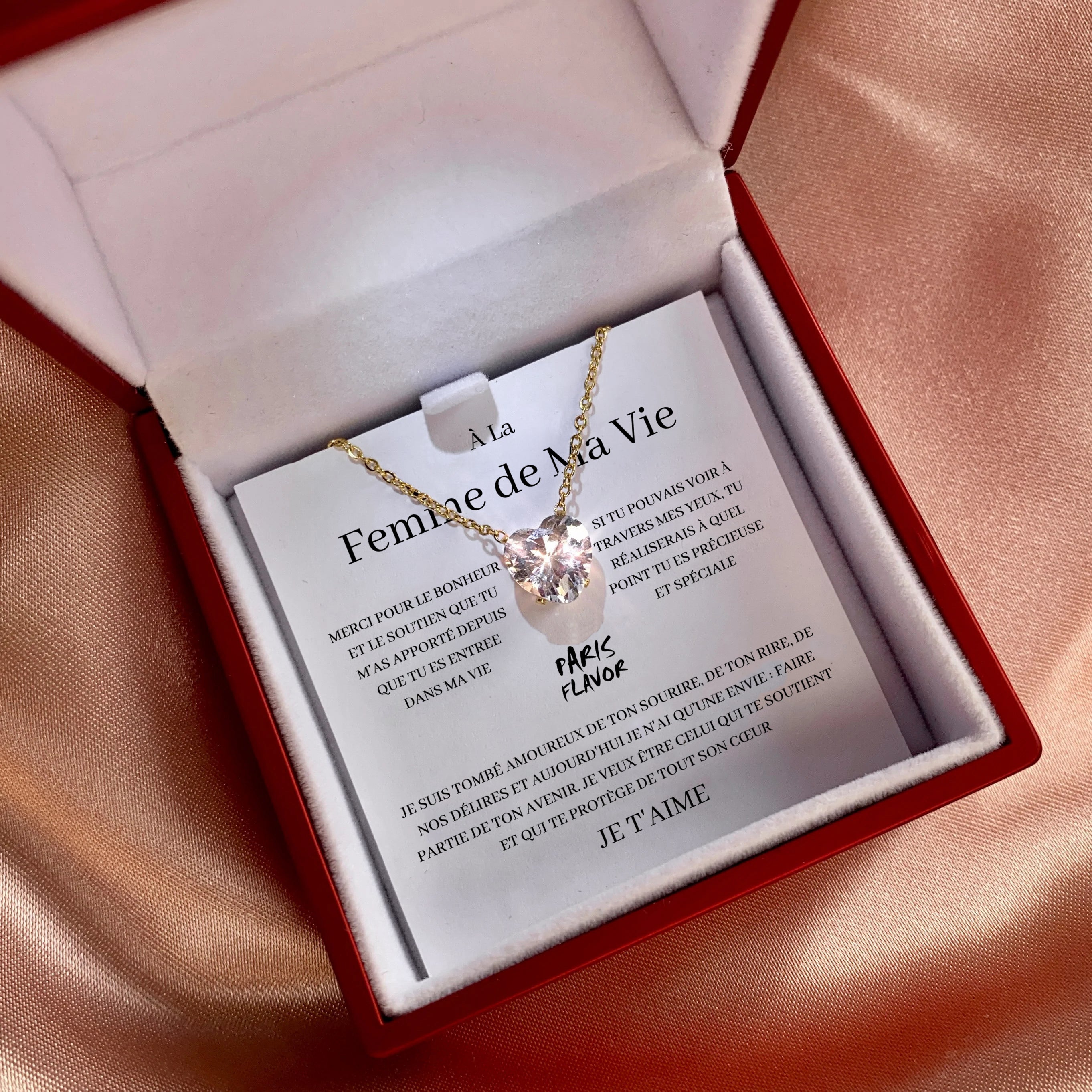 Coffret Collier « À la Femme de Ma Vie »